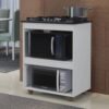 Balcão para Cooktop 4 Bocas Turim Branco - KAIKI MÓVEIS