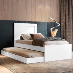 Bicama Solteiro Luara Branco - VJ MÓVEIS