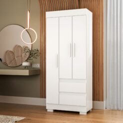 Guarda-Roupa 3 Portas Maya 0,753 m Branco - ACP MÓVEIS