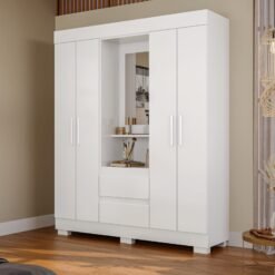 Guarda-Roupa Capelinha Isabely 1,491 m Branco - ACP MÓVEIS