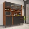 Kit Cozinha Alexia 1,80 Cinamono/Grafite – IMOP