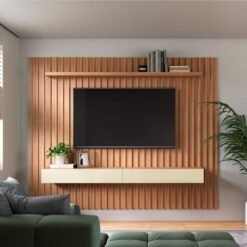 Painel Suspenso até 65" TB182L Off White/Freijó - DALLA COSTA