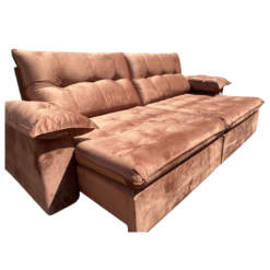 Sofá Retrátil e Reclinável México 290 Caramelo - LEO DECOR