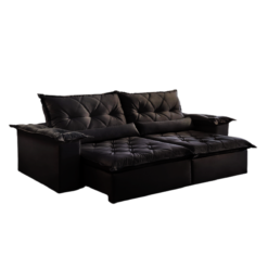 Sofá Retrátil e Reclinável Ouro Preto 240 Preto - MONTANO ESTOFADOS