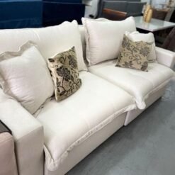 Sofá Retrátil S-100 2,30 m Linho Bege 117 - SUPREMA ESTOFADOS