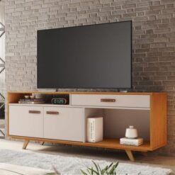 Rack até 65" Ímpar Cinamono/Off White - JCM MOVELARIA