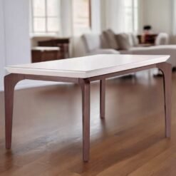 Mesa Londrina 180 Canto Reto Café/Off White - RUFATO