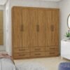 Guarda-Roupa 6 Portas(Sem Espelho/Sem Pés)Dallas 1,53 m Cinamomo – CARIOCA MÓVEIS