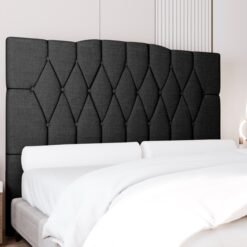 Cabeceira Casal Andreza Suede Preto – MC DESIGN