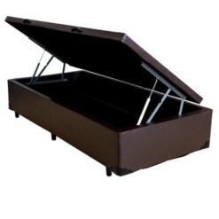 Base Box Solteiro Baú Corino Marrom – BIOSTAR