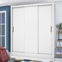 Guarda-Roupa 3 Portas Dubai/Santiago (Sem espelho) 1,79 m Branco - CARIOCA MÓVEIS