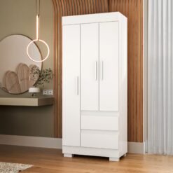 Guarda-Roupa 3 Portas Maya 0,753 m Branco - ACP MÓVEIS