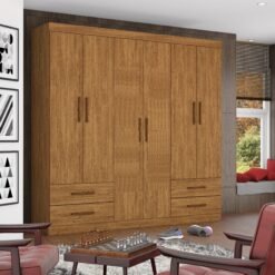 Guarda-Roupa 6 Portas Hércules (Sem espelho) 1,77 m Cinamono – CARIOCA MÓVEIS