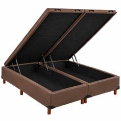 Base Box Queen Bau Corino Marrom - BIOSTAR