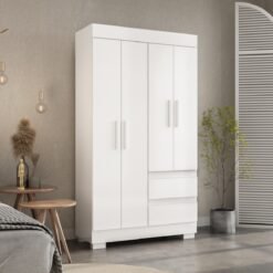 Guarda-Roupa 4 Portas Maya 0,998 m Branco - ACP MÓVEIS