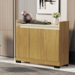 Buffet 3 Portas Real Mel/Pérola - MÓVEIS PRIMUS