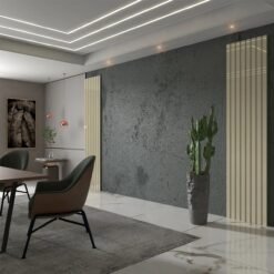 Kit 2 Placas Painel Ripado(Extensão)Nobre 49,6 + 49,6 cm Off White - GELIUS