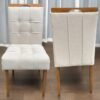 Kit 2 Cadeiras Sophia/Capri  Mel/Linho Bege 200 – WM DECOR