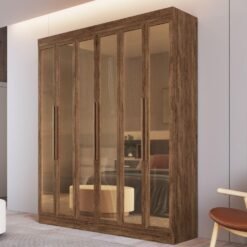 Guarda-Roupa 6 Portas Reflecta San Diego 26900 1,80 m Castanho – DORIPEL