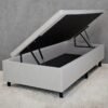 Base Box Solteiro Baú Corino Branco – ALTO NÍVEL CAMAS E COLCHÕES