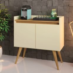 Buffet 2 Portas Gold Pérola/Mel - MÓVEIS PRIMUS