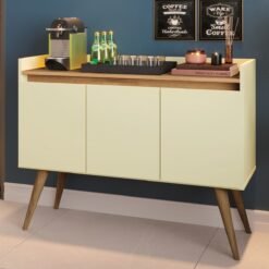 Buffet 3 Portas Gold Pérola/Mel - MÓVEIS PRIMUS