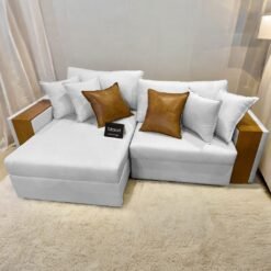 Sofá Cama Retrátil Maiori 2,52 m Linho Gelo 07 - INNOVE ESTOFADOS