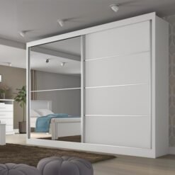 Guarda-Roupa 2 Portas Verona 2,02 m Branco Acetinado - MÓVEIS EUROPA