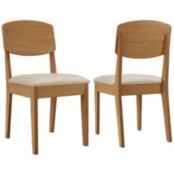 Kit 2 Cadeiras Havana Naturale/Veludo Creme - RUFATO