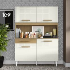 Kit Cozinha 4P1G 1,21 m Atacama/Off White - ARAMÓVEIS