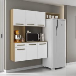 Cozinha Suspensa Carol 1,63 m Atacama/Branco - ARAMÓVEIS