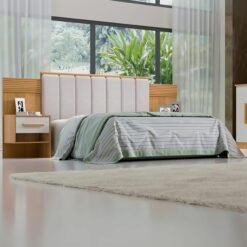 Cabeceira Casal Íris Cinamono/Off White - D'DORO MÓVEIS