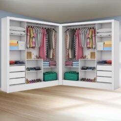 Closet Dubai/Santiago 1,79 m x 1,79 m Branco – CARIOCA MÓVEIS