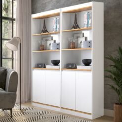 Kit 2 Armários Multiuso Encanto Branco/Cinamomo – PATRIMAR