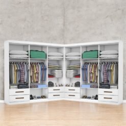 Closet Hércules 1,77 m x 1, 77 m Branco - CARIOCA MÓVEIS