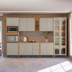 Cozinha 6 Peças Allure Jequitibá/Gris Fosco - LINEA BRASIL