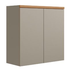 Armário Aéreo Duplo Allure 0.8 Jequitibá/Gris Fosco - LINEA BRASIL