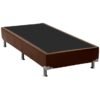 Base Box Solteiro Simples Corino Marrom - BIOSTAR