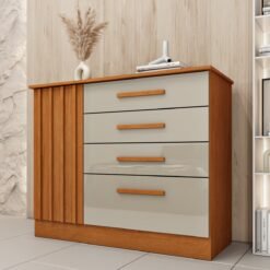 Cômoda Guarani/Chade Ripado Cinamono/Off White - TCIL