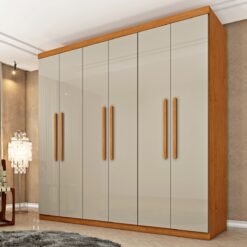 Guarda-Roupa 6 Portas Lagos/Cabo Verde 2,19 m Cinamono/Off White - TCIL