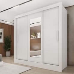 Guarda-Roupa 3 Portas Valência/Turia 1,90 m Branco Neve - TCIL