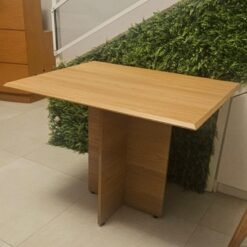Mesa Pérola 90 Imbuia Mel (Tampo Viena s/vidro) - CARVALHO DECOR