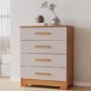 Cômoda 4 Gavetas Lidia Cinamomo/Off White - JCM MOVELARIA