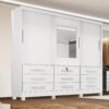 Guarda-Roupa 3 Portas(Com Pés)Athenas 1,80 m Branco  – BIANCHI