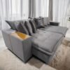 Sofá Cama Retrátil Tebas/Thebas 2,52 m Linho Grafite 06/Corino Dallas 08 – INNOVE ESTOFADOS