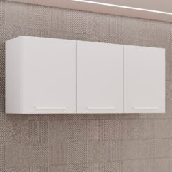 Armário Aéreo Triplo New Valência Branco - SALLÊTO