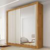 Guarda-Roupa 2 Portas Lugano 1,80 m Peroba/Off White - MÓVEIS EUROPA