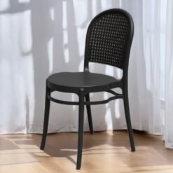 Cadeira Telinha Retrô Preto - FORTE PLÁSTICO