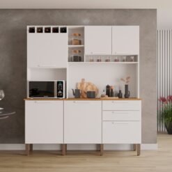Kit Cozinha New Topázio 1,65 m Branco - SALLÊTO