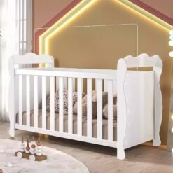 Berço Americano Lisi Branco Brilho - PEROBA MÓVEIS